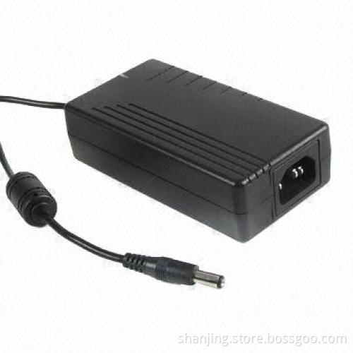 60W Adapter for CCTV Cameras, Black Case, 50-60Hz, 100-240V AC Inputs